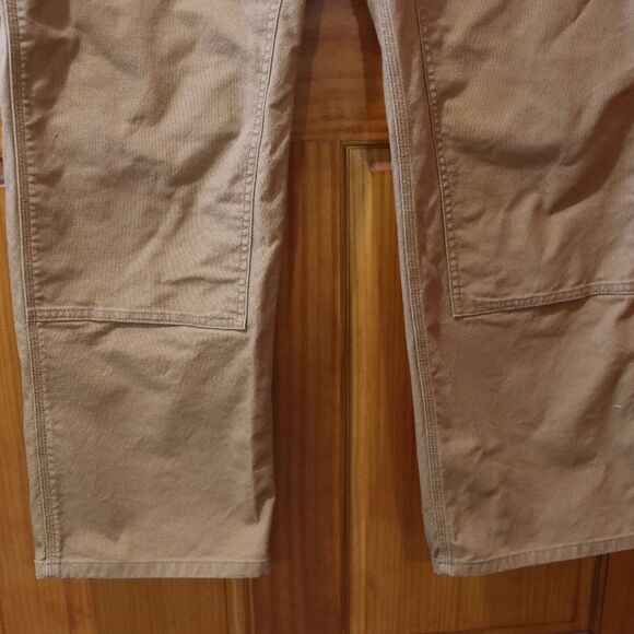 Carhartt Mens Tan Cargo Canvas Work Pants 42 x 32 Relaxed Fit Rugged Flex Jeans - Picture 7 of 15